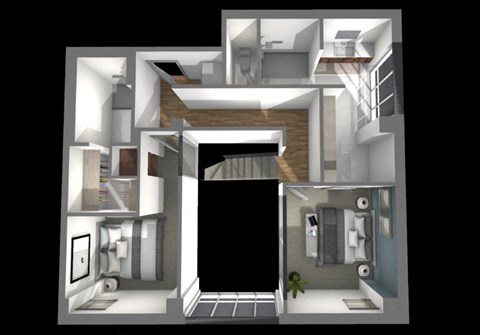 Floor plan for 3 beds, 3 baths, 1892 sqft